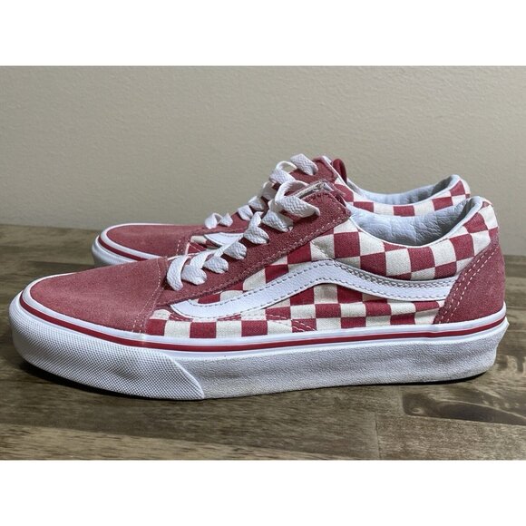 Vans Classic Checkerboard | Suede Red & White | Men’s Size 5.5 • Women’s 7 - Picture 2 of 9